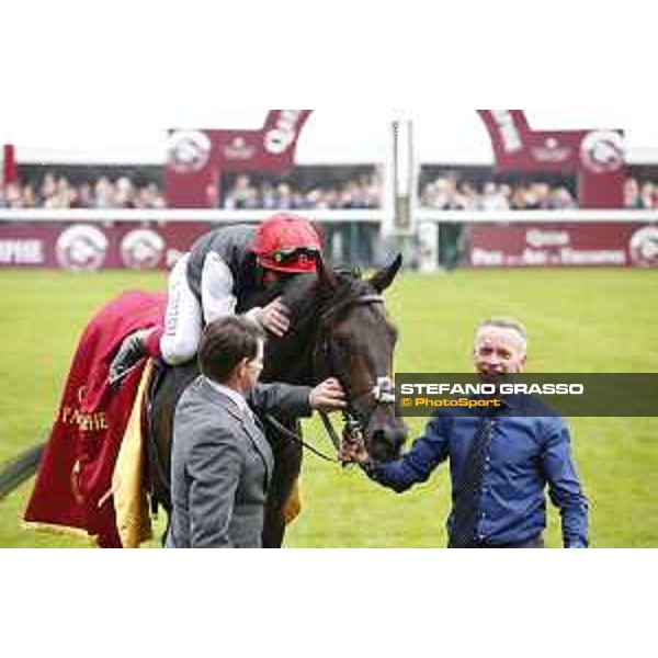 Frankie Dettori and Golden Horn winners of the 94° Qatar Prix de l\'Arc de Triomphe Paris,4th october 2015 ph.Stefano Grasso
