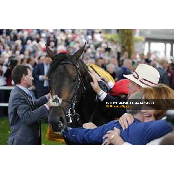 Frankie Dettori and Golden Horn winners of the 94° Qatar Prix de l\'Arc de Triomphe Paris,4th october 2015 ph.Stefano Grasso