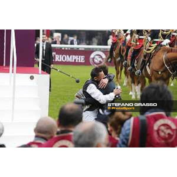 Frankie Dettori and Golden Horn winners of the 94° Qatar Prix de l\'Arc de Triomphe Paris,4th october 2015 ph.Stefano Grasso