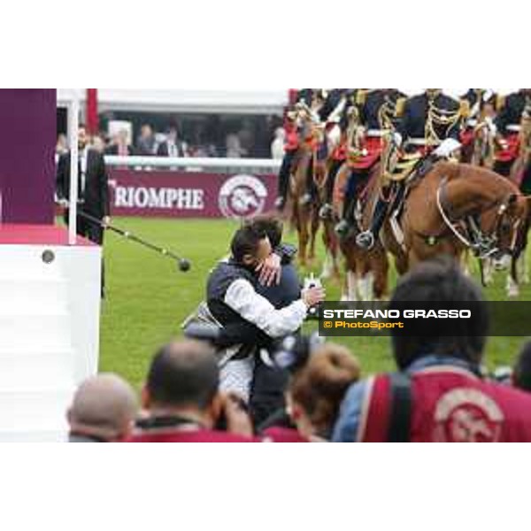 Frankie Dettori and Golden Horn winners of the 94° Qatar Prix de l\'Arc de Triomphe Paris,4th october 2015 ph.Stefano Grasso