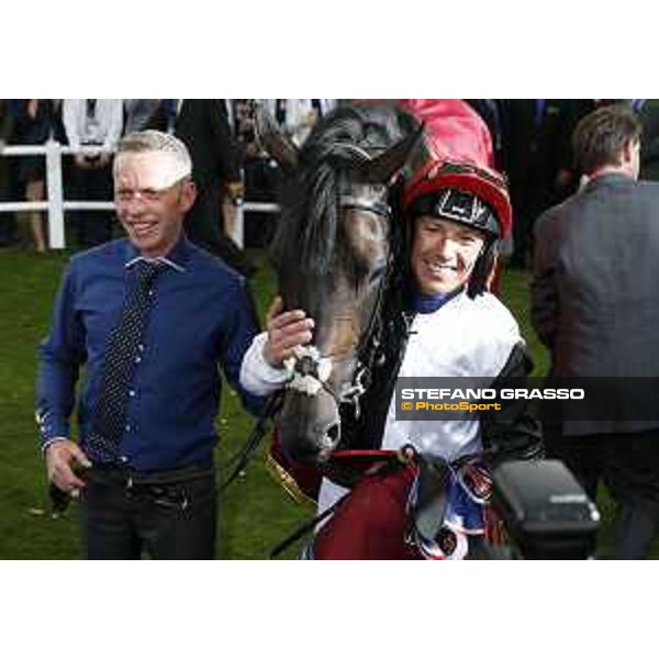 Frankie Dettori and Golden Horn winners of the 94° Qatar Prix de l\'Arc de Triomphe Paris,4th october 2015 ph.Stefano Grasso