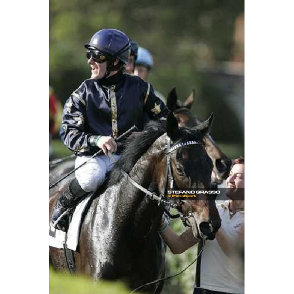 Mirco Demuro on Musa Golosa winners of Premio Ubaldo Pandolfi, comes back to the winner circle Rome, 23rd october 2005 ph. Stefano Grasso