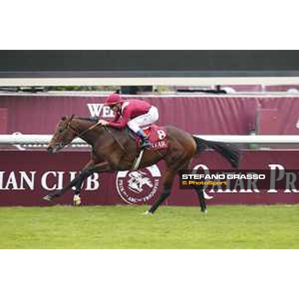 Olivier Peslier on Make Believe goes to win the Qatar Prix de la Foret Paris,4th october 2015 ph.Stefano Grasso