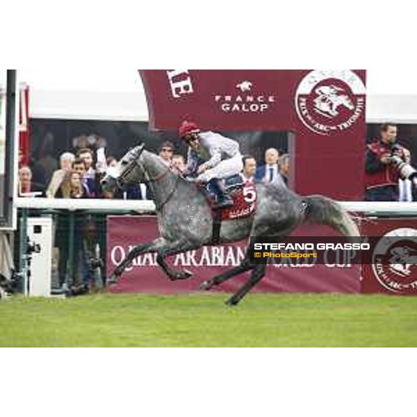 J.Auge on Al Mourtajez wins the Qatar Arabian World Cup Paris,4th october 2015 ph.Stefano Grasso
