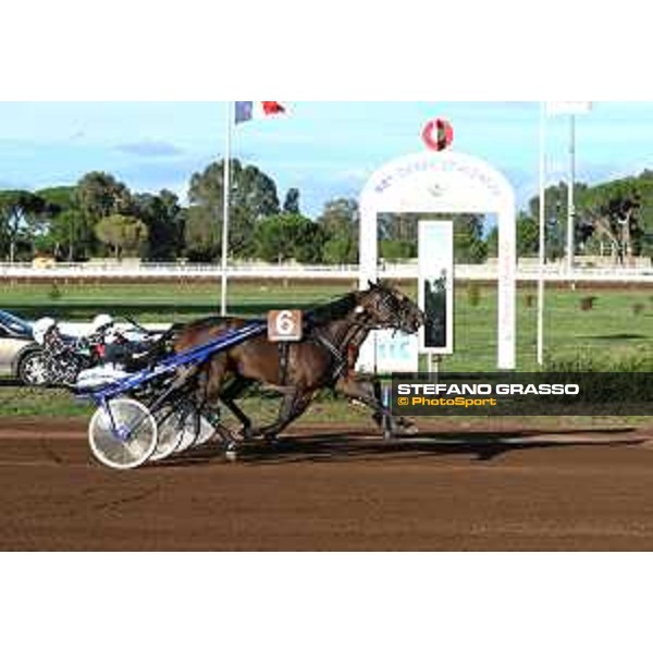 Tommaso di Lorenzo with Tuscania Pal wins the Oaks del Trotto Roma.Capannelle racecourse 11/10/2015 ph.Domenico Savi