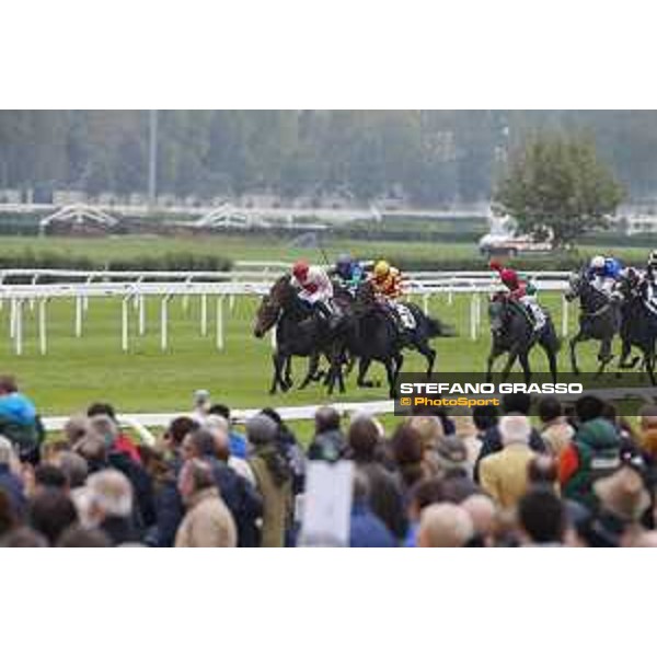 Aragoni and Slowpoke win the Premio Carlo Porta Milano, San Siro racecourse 18 oct.2015 ph.Stefano Grasso