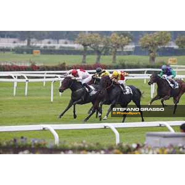 Aragoni and Slowpoke win the Premio Carlo Porta Milano, San Siro racecourse 18 oct.2015 ph.Stefano Grasso