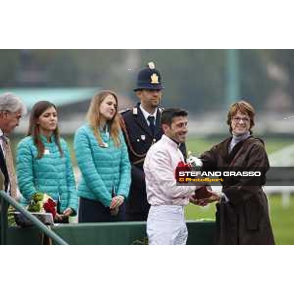 Aragoni and Slowpoke win the Premio Carlo Porta Milano, San Siro racecourse 18 oct.2015 ph.Stefano Grasso