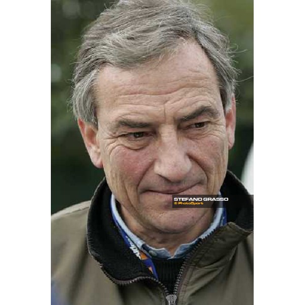 Luca Cumani after Starcraft\'s morning track works at Belmont Park - NY New York, 27th october 2005 ph. Stefano Grasso