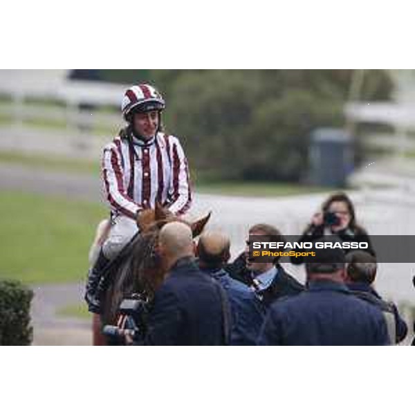 Carlo Fiocchi and Biz Heart win the Gran Criterium Milano, San Siro racecourse 18 oct.2015 ph.Stefano Grasso