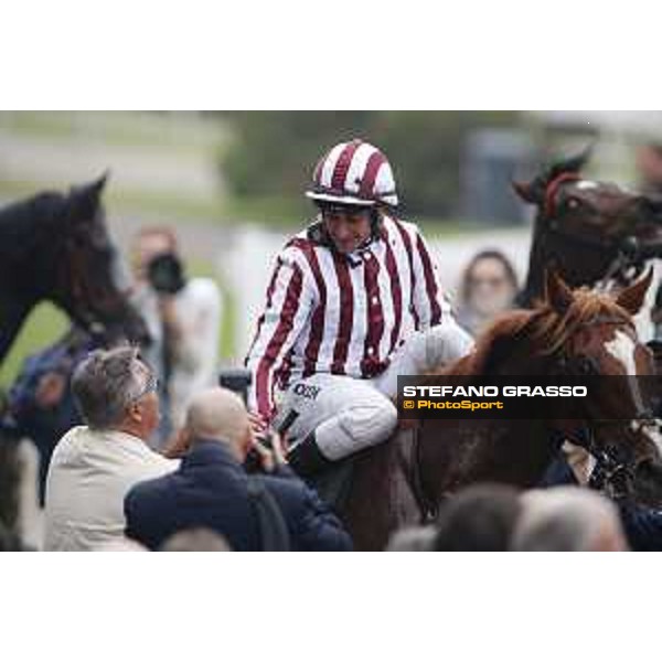 Carlo Fiocchi and Biz Heart win the Gran Criterium Milano, San Siro racecourse 18 oct.2015 ph.Stefano Grasso