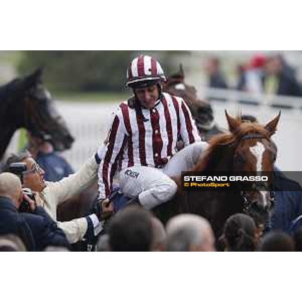 Carlo Fiocchi and Biz Heart win the Gran Criterium Milano, San Siro racecourse 18 oct.2015 ph.Stefano Grasso