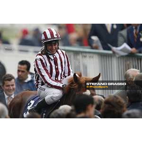 Carlo Fiocchi and Biz Heart win the Gran Criterium Milano, San Siro racecourse 18 oct.2015 ph.Stefano Grasso