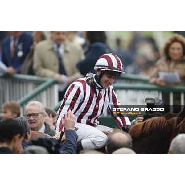 Carlo Fiocchi and Biz Heart win the Gran Criterium Milano, San Siro racecourse 18 oct.2015 ph.Stefano Grasso