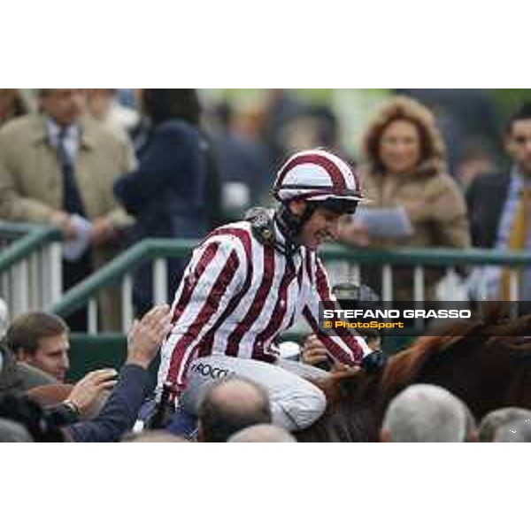 Carlo Fiocchi and Biz Heart win the Gran Criterium Milano, San Siro racecourse 18 oct.2015 ph.Stefano Grasso