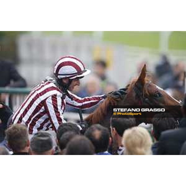 Carlo Fiocchi and Biz Heart win the Gran Criterium Milano, San Siro racecourse 18 oct.2015 ph.Stefano Grasso