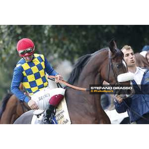 Andrasch Starke and Lovelyin win the Gran Premio del Jockey Club Milano, San Siro racecourse 18 oct.2015 ph.Stefano Grasso