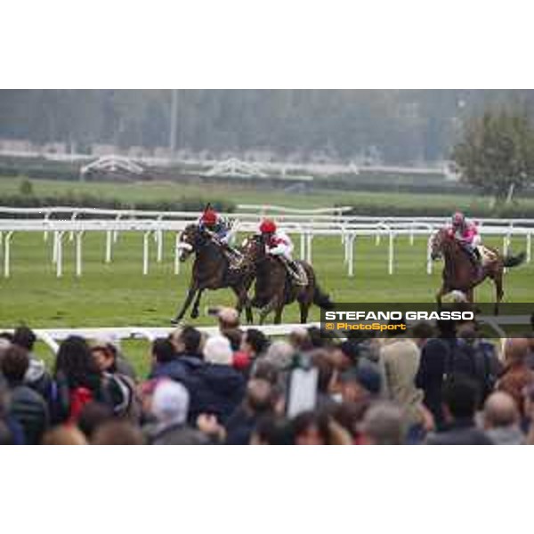 Andrasch Starke and Lovelyin win the Gran Premio del Jockey Club Milano, San Siro racecourse 18 oct.2015 ph.Stefano Grasso