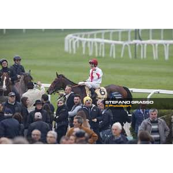 Andrasch Starke and Lovelyin win the Gran Premio del Jockey Club Milano, San Siro racecourse 18 oct.2015 ph.Stefano Grasso