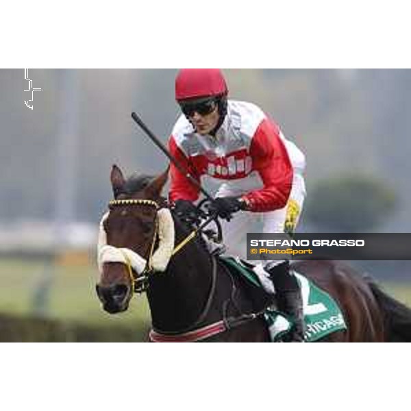 Josef Vana jr. and Chicago win the Gran Corsa Siepi di Milano Milano, San Siro racecourse 18 oct.2015 ph.Stefano Grasso