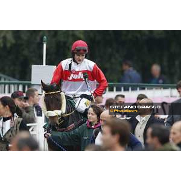 Josef Vana jr. and Chicago win the Gran Corsa Siepi di Milano Milano, San Siro racecourse 18 oct.2015 ph.Stefano Grasso