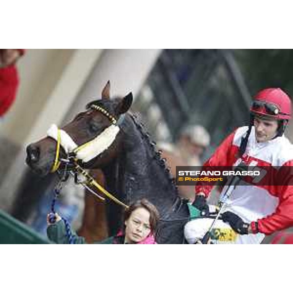 Josef Vana jr. and Chicago win the Gran Corsa Siepi di Milano Milano, San Siro racecourse 18 oct.2015 ph.Stefano Grasso