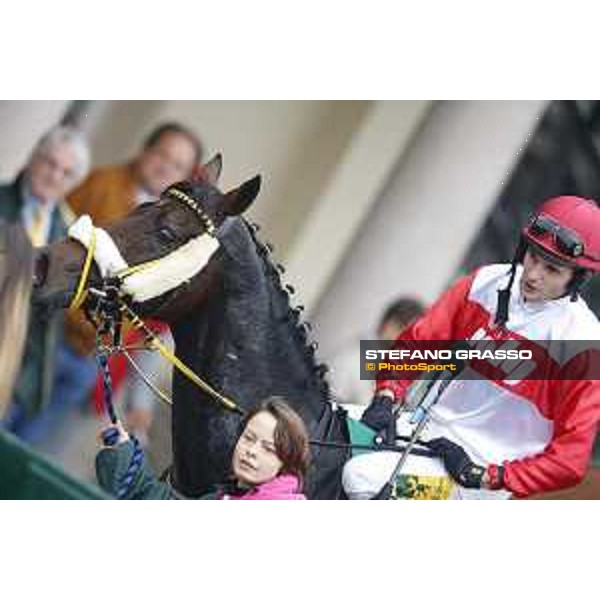 Josef Vana jr. and Chicago win the Gran Corsa Siepi di Milano Milano, San Siro racecourse 18 oct.2015 ph.Stefano Grasso