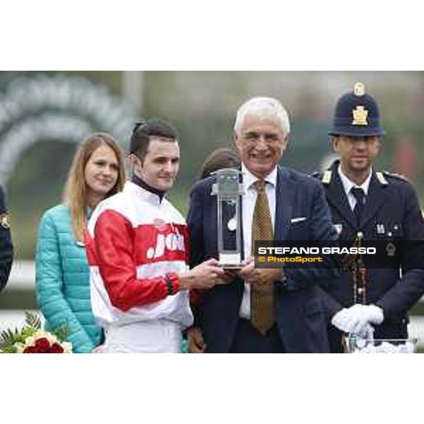 Josef Vana jr. and Chicago win the Gran Corsa Siepi di Milano Milano, San Siro racecourse 18 oct.2015 ph.Stefano Grasso