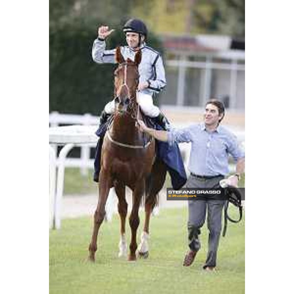 Adrie De Vries and Odeliz win the Premio Longines Lydia Tesio Roma,Capannelle racecourse 25 october 2015 ph.Stefano Grasso/HippoGroup Roma Capannelle