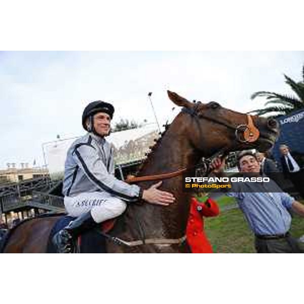 Adrie De Vries and Odeliz win the Premio Longines Lydia Tesio Roma,Capannelle racecourse 25 october 2015 ph.Stefano Grasso/HippoGroup Roma Capannelle