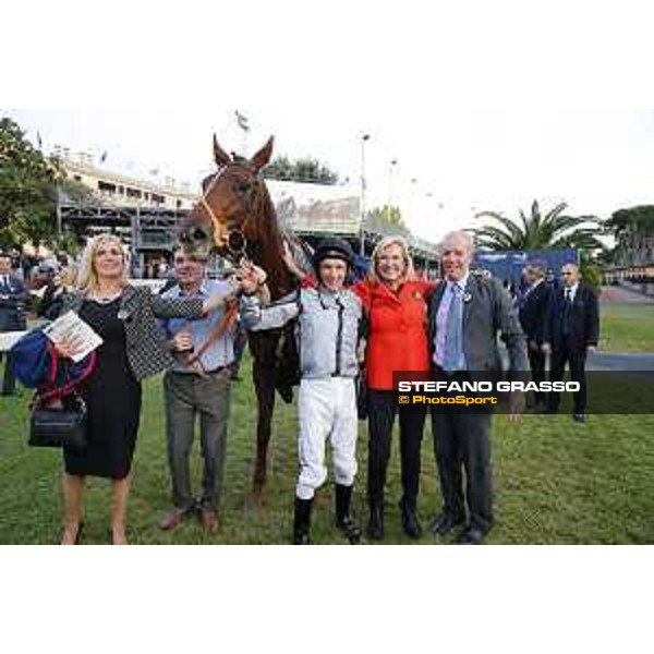 Adrie De Vries and Odeliz win the Premio Longines Lydia Tesio Roma,Capannelle racecourse 25 october 2015 ph.Stefano Grasso/HippoGroup Roma Capannelle