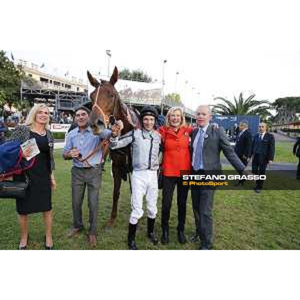 Adrie De Vries and Odeliz win the Premio Longines Lydia Tesio Roma,Capannelle racecourse 25 october 2015 ph.Stefano Grasso/HippoGroup Roma Capannelle