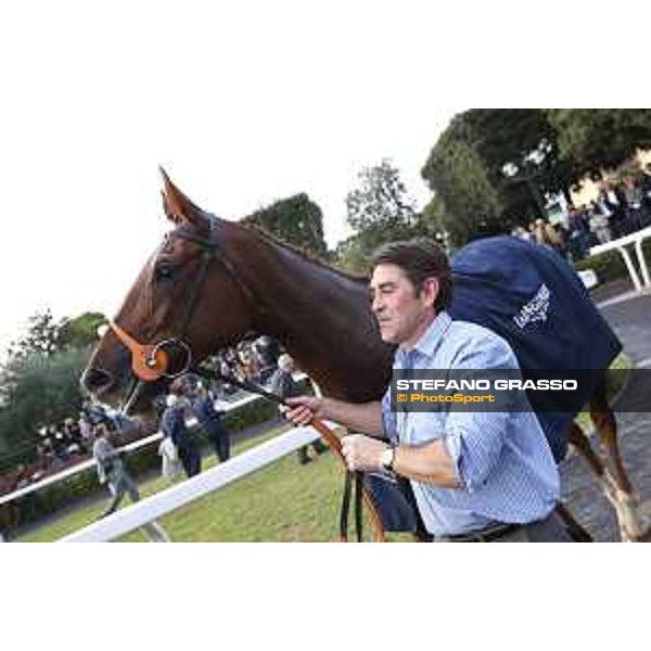Adrie De Vries and Odeliz win the Premio Longines Lydia Tesio Roma,Capannelle racecourse 25 october 2015 ph.Stefano Grasso/HippoGroup Roma Capannelle