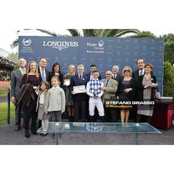 The prize giving ceremony of the Premio Ribot Mem.Loreto Luciani Roma,Capannelle racecourse 25 october 2015 ph.Stefano Grasso/HippoGroup Roma Capannelle