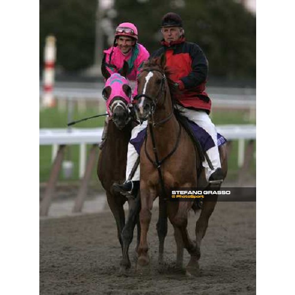 Jerry Bailey on Saint Liam comes back after winning the Breeders\' Cup Classic New York, 29th october 2005 ph. Stefano Grasso