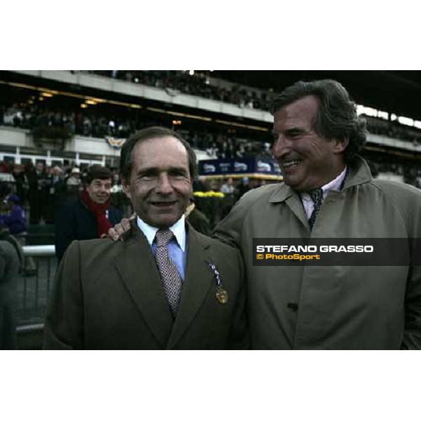 baron von Ullman and Andr Fabre happy after the triumph of Shirocco in the Breeders\' Cup Turf. New York, 29th october 2005 ph. Stefano Grasso