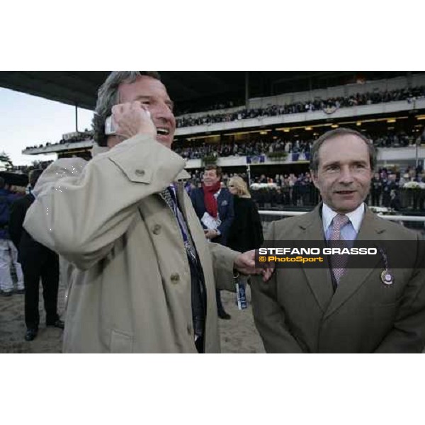 baron von Ullman and Andr Fabre happy after the triumph of Shirocco in the Breeders\' Cup Turf. New York, 29th october 2005 ph. Stefano Grasso