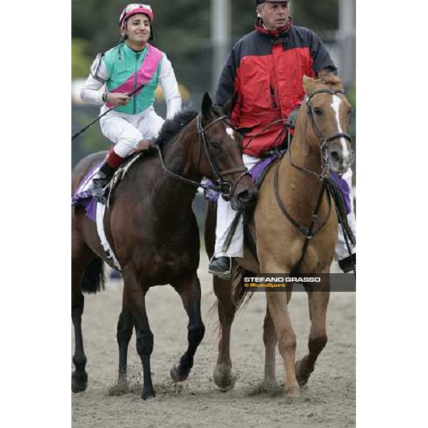 a very happy Rafael Bejarano on Intercontinental comes back to the winner circle after winning the Emirates Airline Breeders\' Cup Filly \' Mare Turf New York, 29th october 2005 ph. Stefano Grasso