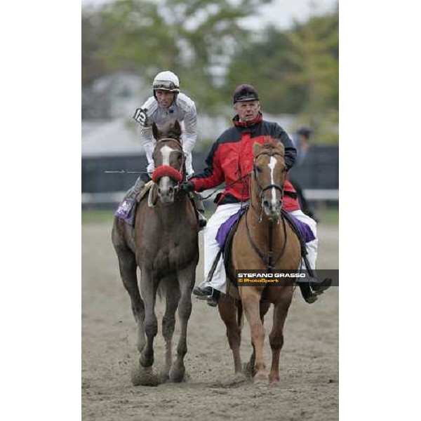 Garrett Gomez comes back on Stevie Wonderboy after the triumph in the Bessemer Trust Breeders\' Cup Juvenile New York, 29th october 2005 ph. Stefano Grasso