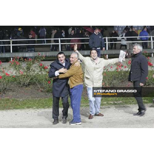 the triumph for the owners of Fairbank Gi, winner of Premio Paolo e Orsino Orsi Mangelli Milan, 1st november 2005 ph. Stefano Grasso