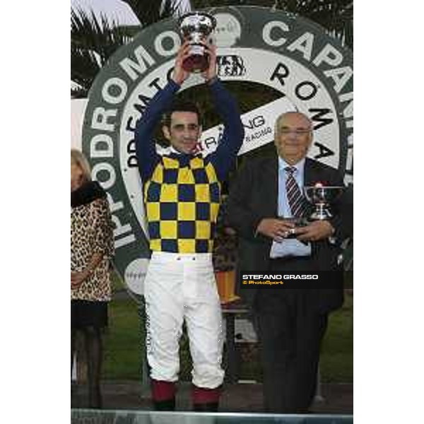 Fabio Branca and Dylan Mouth win the Premio Roma - GBI Racing Prize giving ceremony Roma,Capannelle racecourse,8th october 2015 ph.Domenico Savi/Grasso