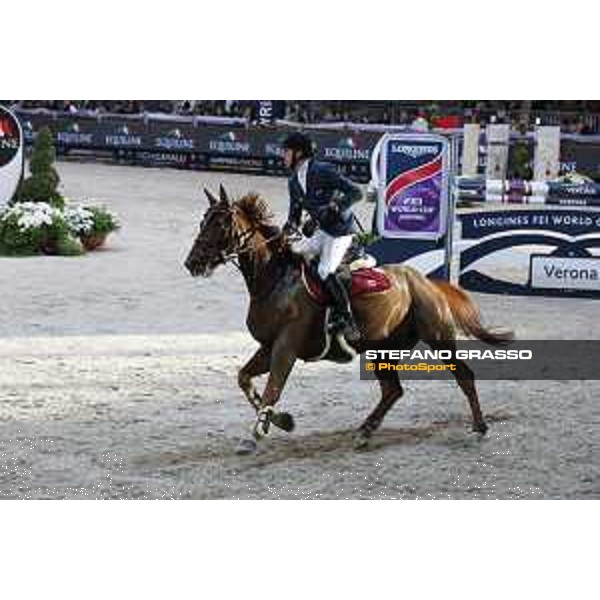 Jumping Verona - class 14 Longines Fei World Cup Jumping - Premio Fixdesign Simon Delestre on Hermes Ryan Verona,8th nov.2015 ph.Stefano Grasso/Fieracavalli