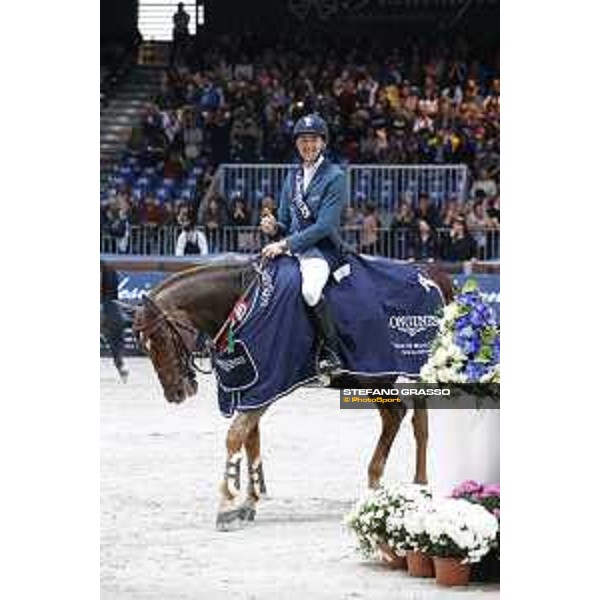 Jumping Verona - class 14 Longines Fei World Cup Jumping - Premio Fixdesign Prize giving ceremony - Simon Delestre on Hermes Ryan Verona,8th nov.2015 ph.Stefano Grasso/Fieracavalli