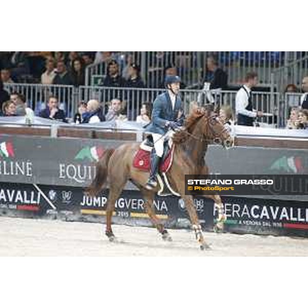 Jumping Verona - class 14 Longines Fei World Cup Jumping - Premio Fixdesign Simon Delestre on Hermes Ryan Verona,8th nov.2015 ph.Stefano Grasso/Fieracavalli