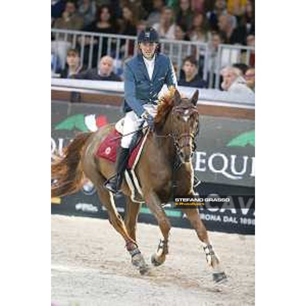 Jumping Verona - class 14 Longines Fei World Cup Jumping - Premio Fixdesign Simon Delestre on Hermes Ryan Verona,8th nov.2015 ph.Stefano Grasso/Fieracavalli