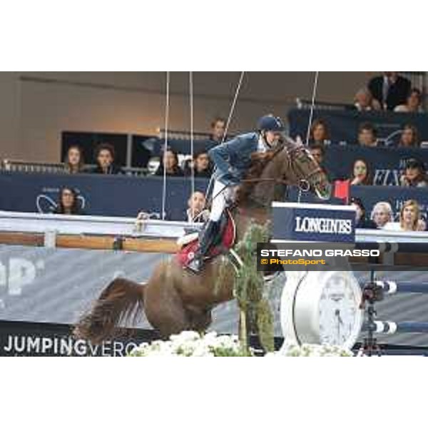 Jumping Verona - class 14 Longines Fei World Cup Jumping - Premio Fixdesign Simon Delestre on Hermes Ryan Verona,8th nov.2015 ph.Stefano Grasso/Fieracavalli
