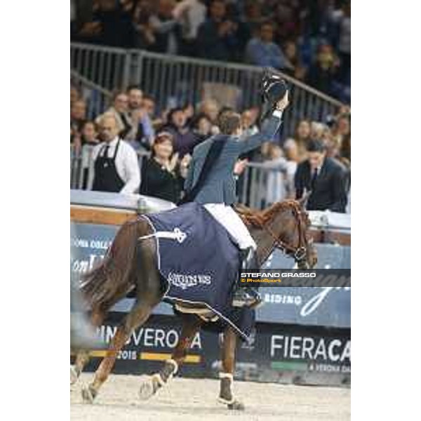 Jumping Verona - class 14 Longines Fei World Cup Jumping - Premio Fixdesign Lap of Honour - Simon Delestre on Hermes Ryan Verona,8th nov.2015 ph.Stefano Grasso/Fieracavalli