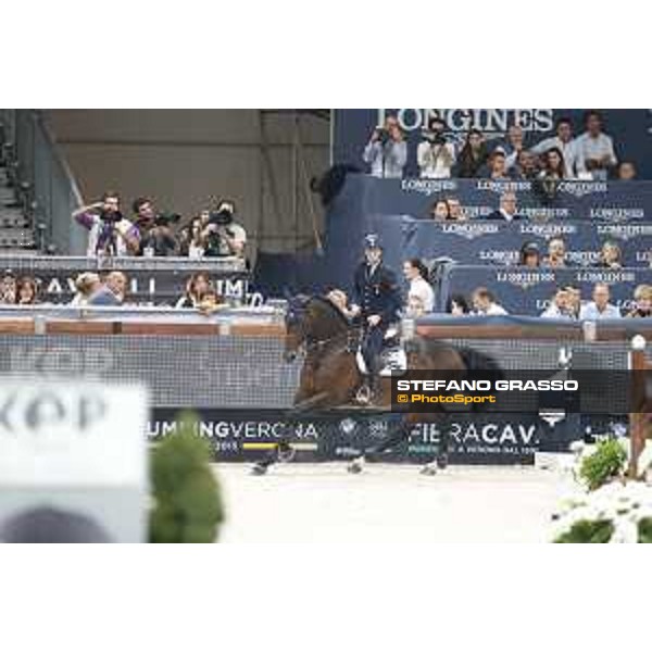 Jumping Verona 2015 Lorenzo de Luca on Erco van\'t Roosakker Verona,8 novembre 2015 ph.Stefano Grasso/Jumping Verona