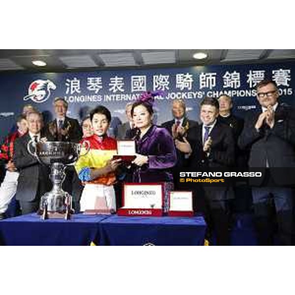 Longines Hong Kong International Jockeys Championship K.Tosaki is third in the Longines Hong Kong International Jockeys Championship Happy Valley racecourse,9th dec.2015 ph.Stefano Grasso/Longines