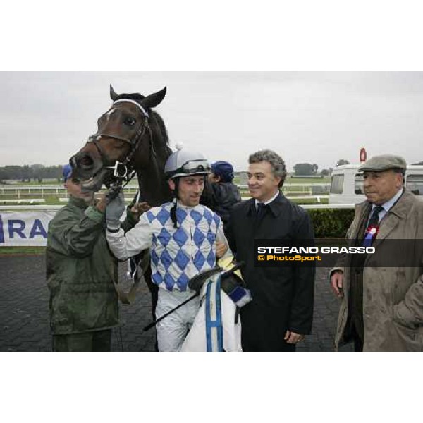 winner circle of Premio Ribot, won by Distant Way with Maurizio Pasquale, Andrea Scarpellini and Lorenzo Brogi Rome, 6th november 2005 ph. Stefano Grasso